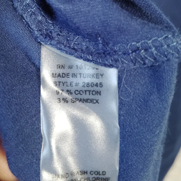 Soft Surroundings Navy Blue Ruched Faux Wrap Dress Sz-L - Picture 6 of 7